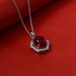 Load image into Gallery viewer, 925 Silver Ruby Pendant Necklace for Women | Gemstone Jewelry