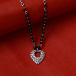 Load image into Gallery viewer, Silver Heart Pendant Mangalsutra Necklace for Women | Daily Wear