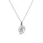 Load image into Gallery viewer, 925 Silver Heart Pendant Necklace with White Stone | Women's Gift