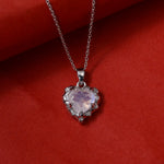 Load image into Gallery viewer, 925 Silver Heart Moonstone Pendant Necklace for Women
