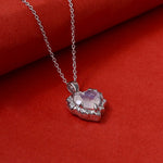 Load image into Gallery viewer, 925 Silver Heart Moonstone Pendant Necklace for Women