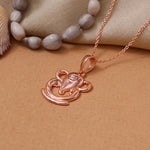 将图像加载到图库查看器中, Rose gold plating Ganesh Pendant Necklace | Daily Wear for Women