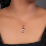Load image into Gallery viewer, Rose gold plating Ganesh Pendant Necklace | Daily Wear for Women