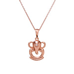 将图像加载到图库查看器中, Rose gold plating Ganesh Pendant Necklace | Daily Wear for Women