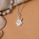 将图像加载到图库查看器中, Handcrafted Silver Saraswati Veena Pendant – Traditional Temple Jewelry