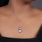 Load image into Gallery viewer, 925 Silver Diamond Pendant Necklace for Women | Gift Jewelry
