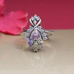 Load image into Gallery viewer, Silver Flower Ring with Gemstones | Women's Ring | Gift for Her