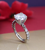 将图像加载到图库查看器中, 925 Silver Cubic Zirconia Ring for Women | Engagement Ring| High Polish