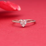 将图像加载到图库查看器中, 925 Silver Heart CZ Ring for Women | Adjustable Jewelry