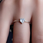 Load image into Gallery viewer, 925 Silver Heart CZ Ring for Women | Adjustable Jewelry