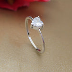 将图像加载到图库查看器中, 925 Silver Heart CZ Ring for Women | Adjustable Jewelry