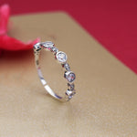 将图像加载到图库查看器中, 925 Sterling Silver Ring with Round CZ Stones for Women | Gift