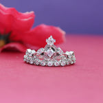 将图像加载到图库查看器中, Silver Crown Ring with Cubic Zirconia | Women's Ring