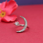 将图像加载到图库查看器中, 925 Silver Moon & Star Ring for Women | Dainty Jewelry