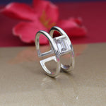 将图像加载到图库查看器中, 925 Silver Cubic Zirconia Ring for Women | Adjustable Ring| High Polish