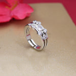 将图像加载到图库查看器中, Silver Adjustable Ring with Cubic Zirconia | Women's Ring