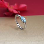 Load image into Gallery viewer, 925 Silver Blue Topaz Ring for Women | Adjustable Jewelry