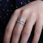 将图像加载到图库查看器中, 925 Silver Crown Ring for Women | Adjustable Princess Ring