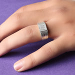 Load image into Gallery viewer, Silver Geometric Adjustable Ring | Men's Fashion Jewelry Gift