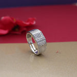 将图像加载到图库查看器中, Silver Geometric Adjustable Ring | Men's Fashion Jewelry Gift
