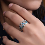 将图像加载到图库查看器中, 925 Silver Blue Topaz Ring for Women | Gemstone Jewelry