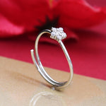 将图像加载到图库查看器中, 925 Silver Flower Nose Ring with Cubic Zirconia | Piercing Jewelry