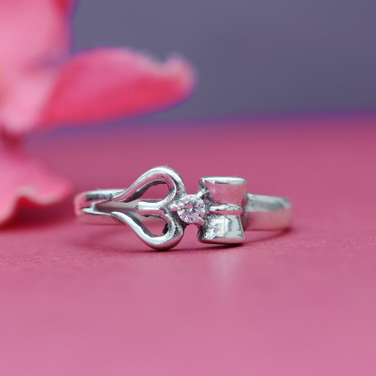 925 silver ring with round cz stone | women's jewelry gift