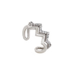 将图像加载到图库查看器中, 925 Silver Cubic Zirconia Ear Cuff | Women's Jewelry Gift