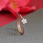 Load image into Gallery viewer, Rose Gold Flower Ring with Cubic Zirconia | Women's Jewelry Gift
