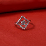 Load image into Gallery viewer, 925 Silver Diamond Square Ring for Women | Gift Jewelry