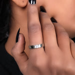 Load image into Gallery viewer, Silver Solitaire Ring for Women | Square Cut Diamond Ring