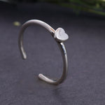 将图像加载到图库查看器中, Sterling Silver Open Heart Adjustable Ring for Women | Minimalist Jewelry