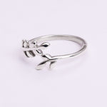 将图像加载到图库查看器中, 925 Sterling Silver Olive Branch Wrap Ring for Women | Minimalist Band