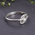 Load image into Gallery viewer, 925 Sterling Silver Adjustable Open Ring with Pave Diamonds