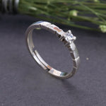 Load image into Gallery viewer, Sterling Silver Adjustable Solitaire Diamond Accent Ring for Women