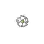 将图像加载到图库查看器中, 925 Silver Flower Jewelry Set with Green Gemstone | Gift for Her