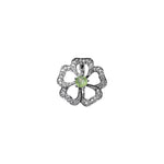 将图像加载到图库查看器中, 925 Silver Flower Jewelry Set with Green Gemstone | Gift for Her