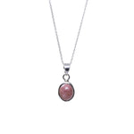 将图像加载到图库查看器中, 925 Silver Rhodochrosite Jewelry Set | Gemstone Earrings & Necklace for Women