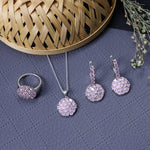 将图像加载到图库查看器中, 925 Silver Pink Gemstone Jewelry Set for Women | Gift