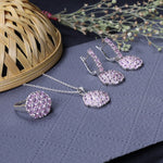 将图像加载到图库查看器中, 925 Silver Pink Gemstone Jewelry Set for Women | Gift