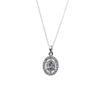 将图像加载到图库查看器中, 925 Silver Amethyst Jewelry Set | Stud Earrings, Pendant, Ring