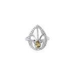 将图像加载到图库查看器中, 925 Silver Citrine Jewelry Set | Leaf Design | Gift for Her