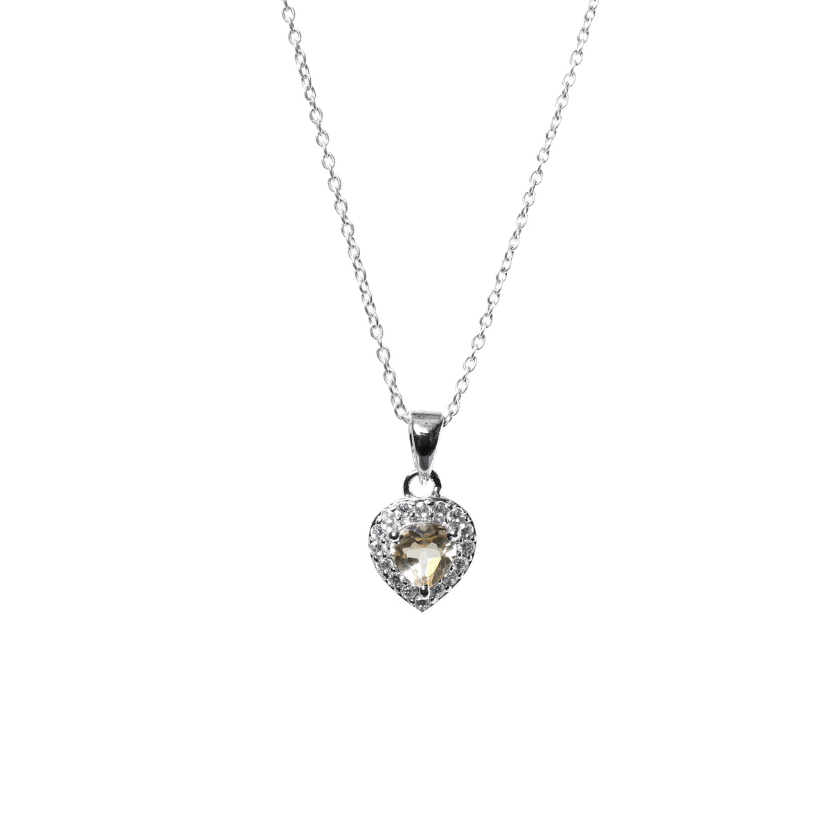 925 silver heart jewelry set (earrings, necklace & ring) | gift