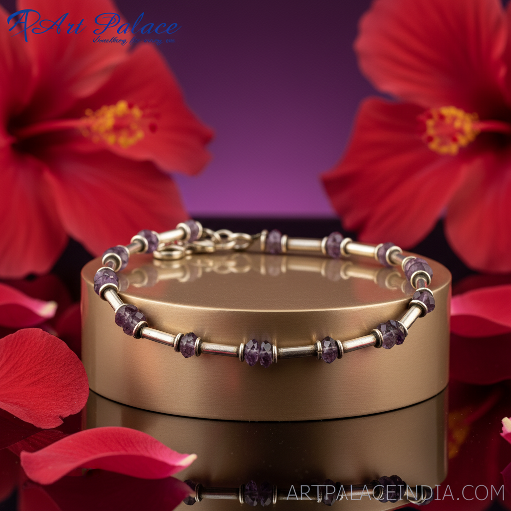 Amethyst Gemstone Bracelet | Sterling Silver | Women's Jewelry