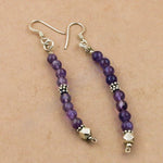 将图像加载到图库查看器中， 925 Silver Amethyst Beaded Earrings for Women | Dangle Jewelry
