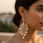 Load image into Gallery viewer, 925 Silver Pearl Chandelier Earrings for Women | Dangle Earrings
