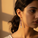 Load image into Gallery viewer, 925 Silver Amethyst Drop Earrings for Women | Daily Wear
