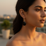 Load image into Gallery viewer, 925 Silver Black Onyx Earrings for Women | Daily Wear
