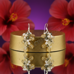 Load image into Gallery viewer, Citrine &amp; Pearl Cluster Drop Earrings | 925 Silver Jewelry
