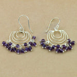 将图像加载到图库查看器中， 925 Silver Amethyst Drop Earrings | Women's Dangle Jewelry
